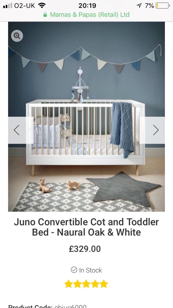 mamas and papas juno cot bed